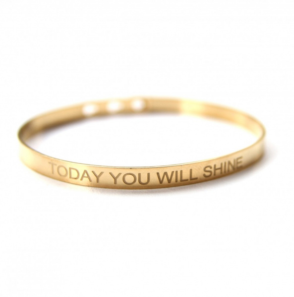 Joytag Today you will shine armbånd gull - LYKKEMAGASIN